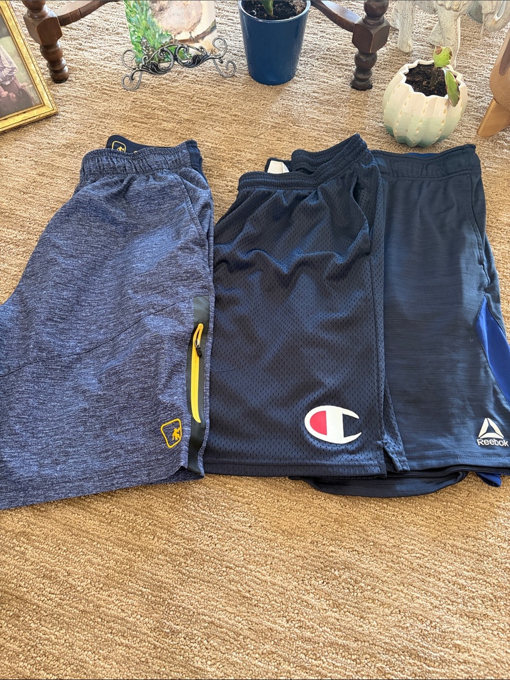 Reebok, Champion & And 1  Navy and Blue Athletic Shorts Large and Medium